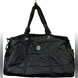 Lululemon Black Bon Voyage Duffle Yoga Gym Bag Large Weekender Travel Luggage